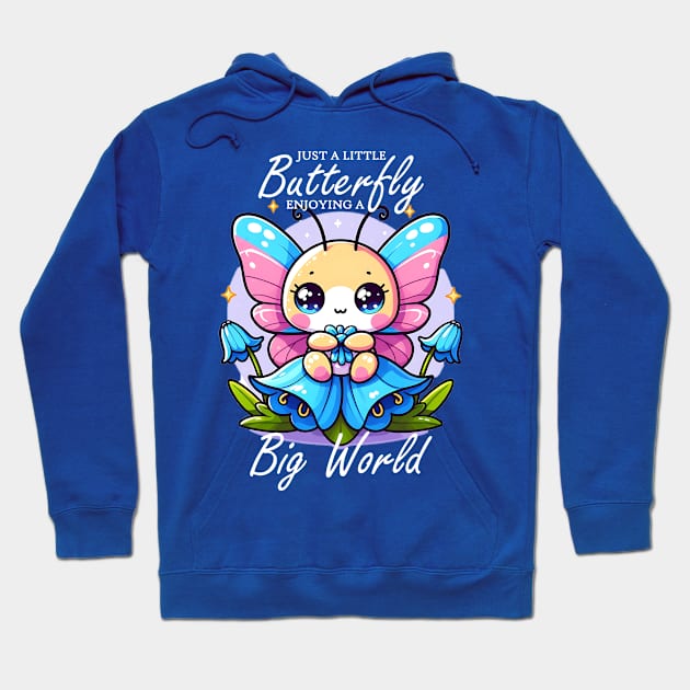 butterfly enjoy world Hoodie by AOAOCreation